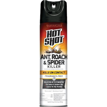 Hot Shot 17.5 Oz. Fragrance-Free Aerosol Spray Ant, Roach, & Spider Killer HG-96780